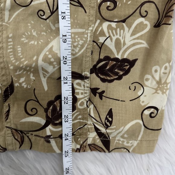 Serengeti Catalog woemns 100% cotton 1X floral jacket deco button - Picture 8 of 10